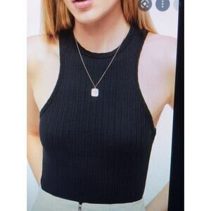 NWT BDG Black extra small ribbed racerback tank